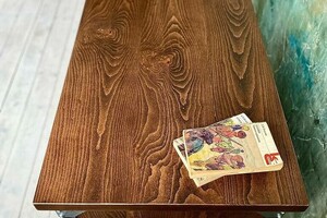 Комод лофт с цельной крышкой из бука